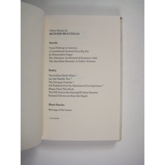 Willard and His Bowling Trophies Brautigan Richard Simon Schuster New York 1975 - Picture 4 of 8